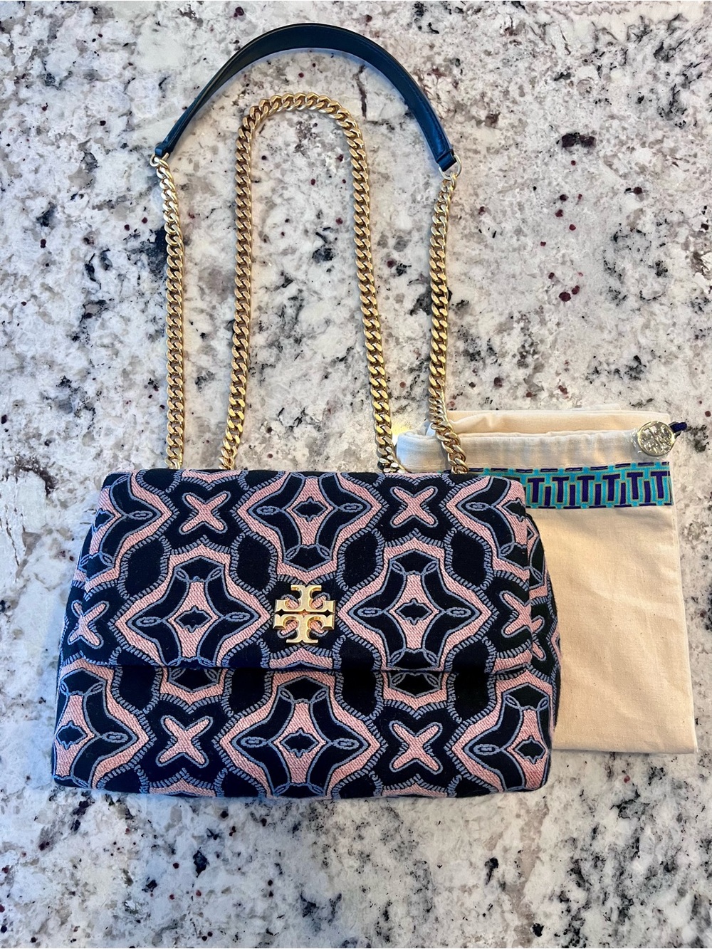 Tory Burch Kira Jacquard Convertible Shoulder Bag